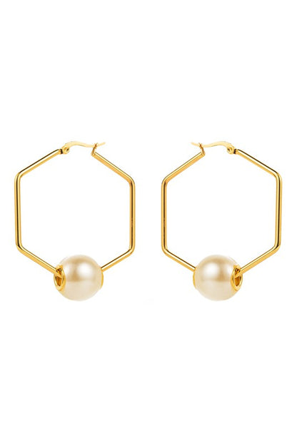 Pearl Hoop Earrings | Uniquely Claudia Boutique