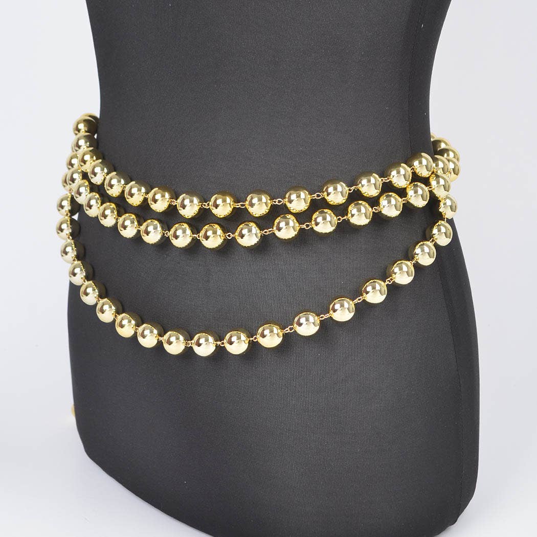 Multi Layered Bead Chain Belt