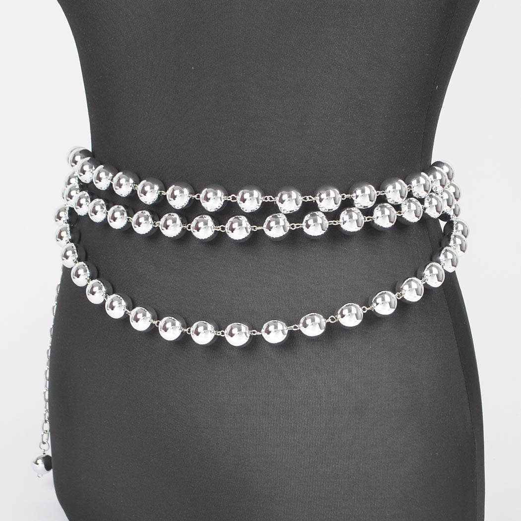 Multi Layered Bead Chain Belt