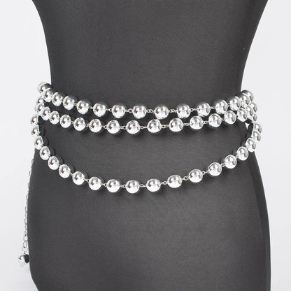 Multi Layered Bead Chain Belt