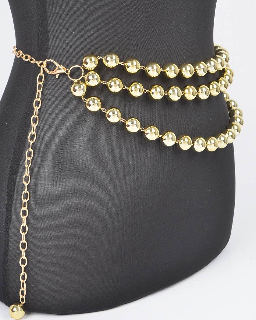 Multi Layered Bead Chain Belt