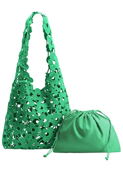 Aster Kelly Green Shoulder Lace Bag | Uniquely Claudia Boutique