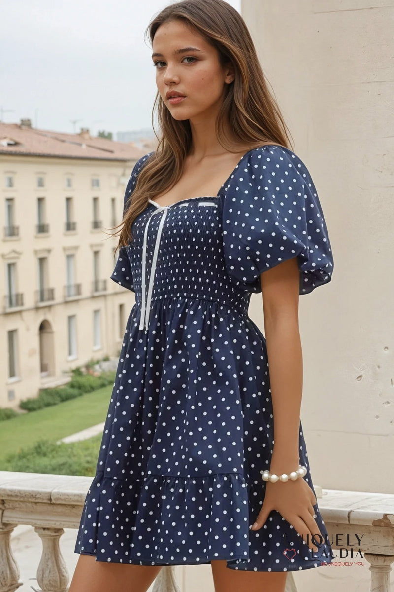 Brianna Polka Dot Mini Dress