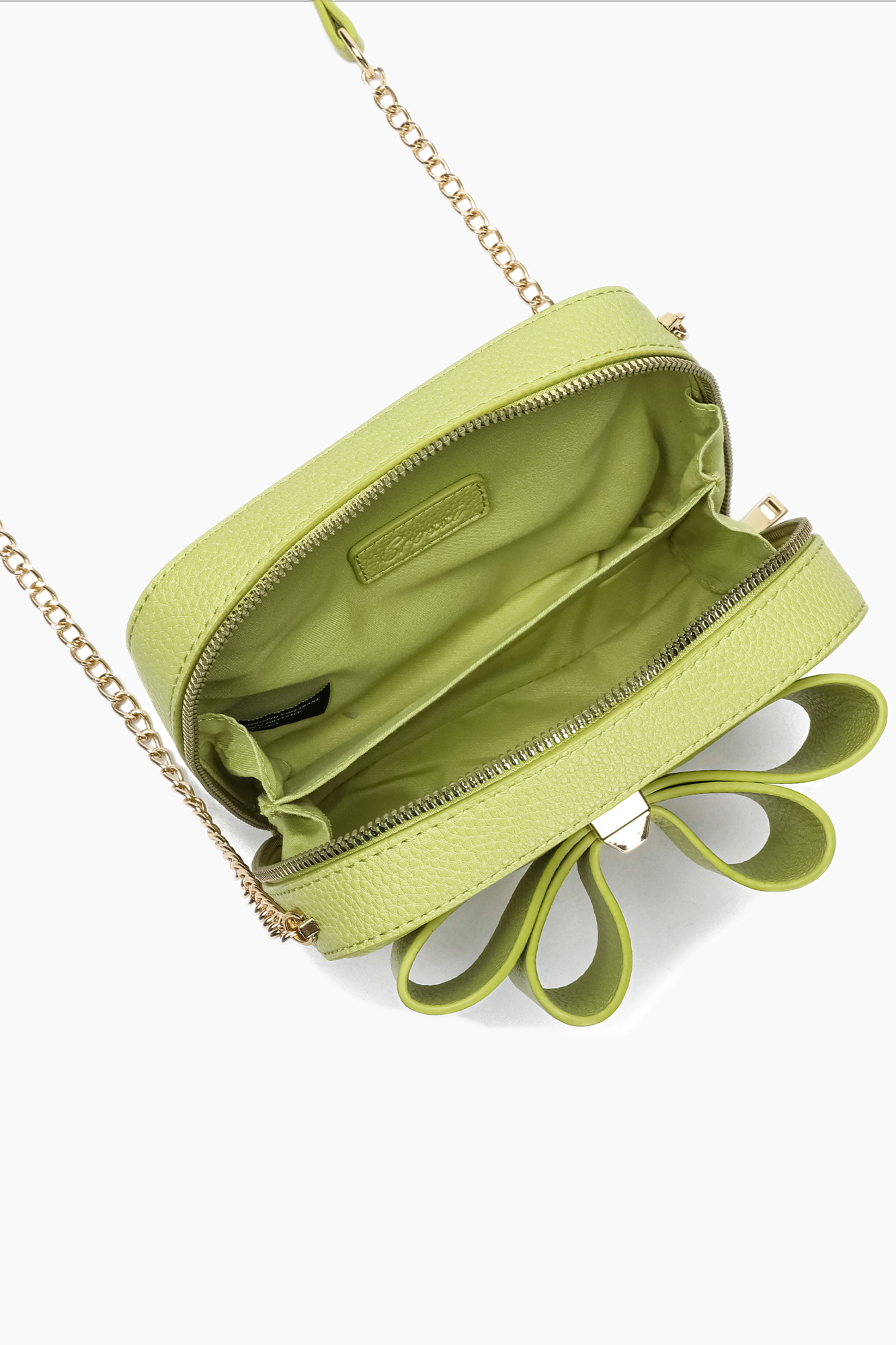 Chloe Bow Lime Mini Crossbody Bag | Uniquely Claudia Boutique 