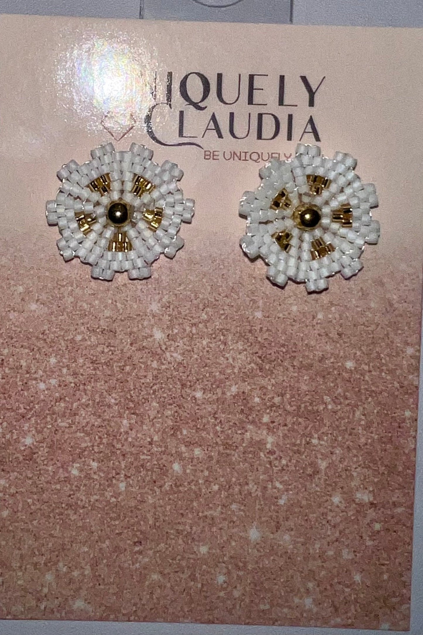 Daisy Miyuki Beads Stud Earrings | Uniquely Claudia Boutique 