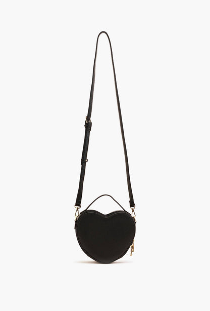 Heart Breaker Black Crossbody Bag