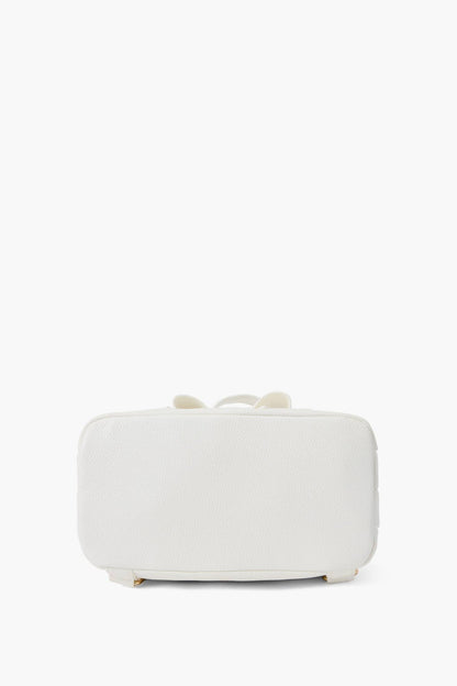 Jasmine Bowtie Backpack Handbag: White | Uniquely Claudia Boutique 