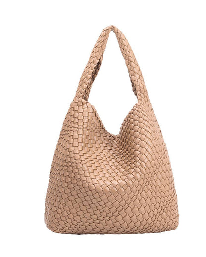 Johanna Nude Recycled Vegan Shoulder Bag | Uniquely Claudia Boutique 