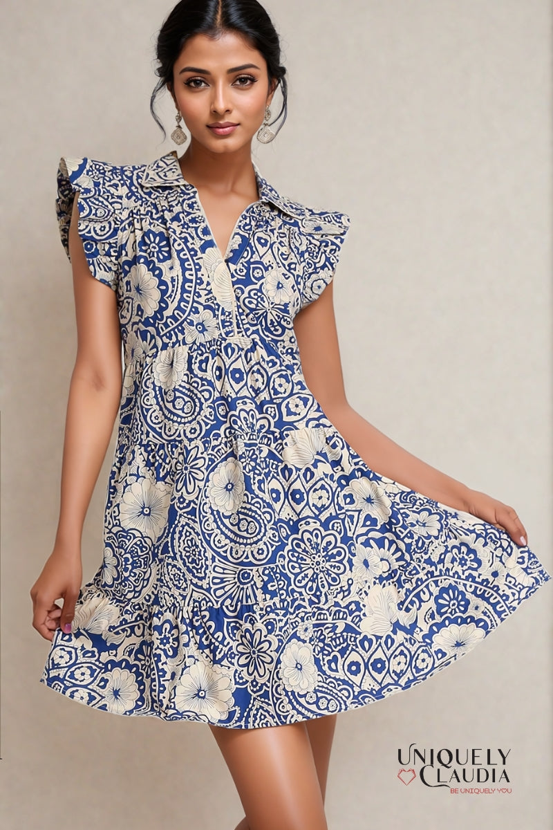 Kamila Ruffled Cap Sleeves Babydoll Dress | Uniquely Claudia Boutique