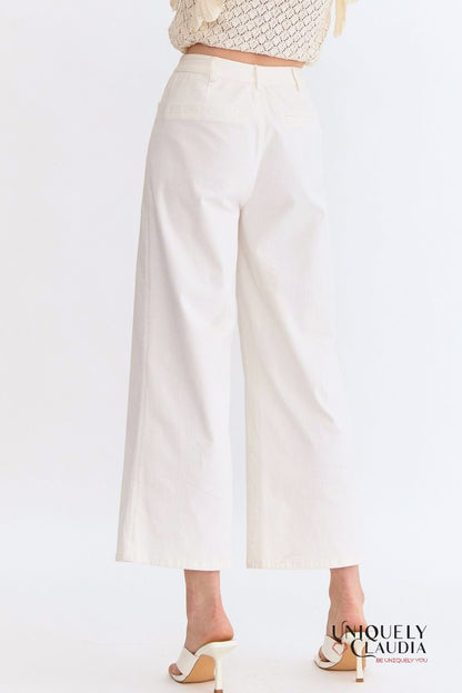 Kelly Off-White Culotte Pants