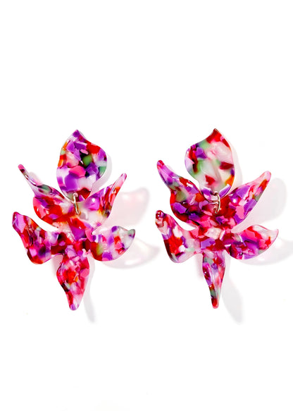 LINNY : Flora Pink Multi Earrings | Uniquely Claudia Boutique