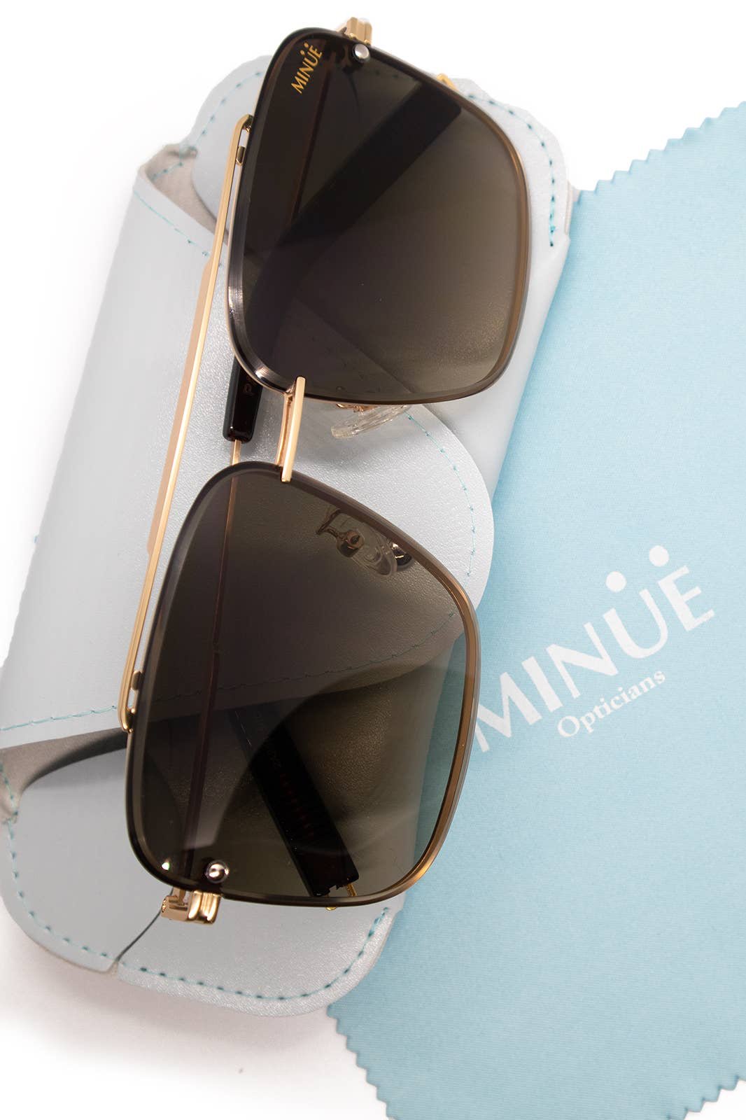 MINUE: Parks Gold Brown Sunglasses | Uniquely Claudia Boutique