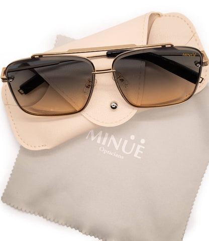 MINUE: Parks Gold Cobalt Sunglasses | Uniquely Claudia Boutique