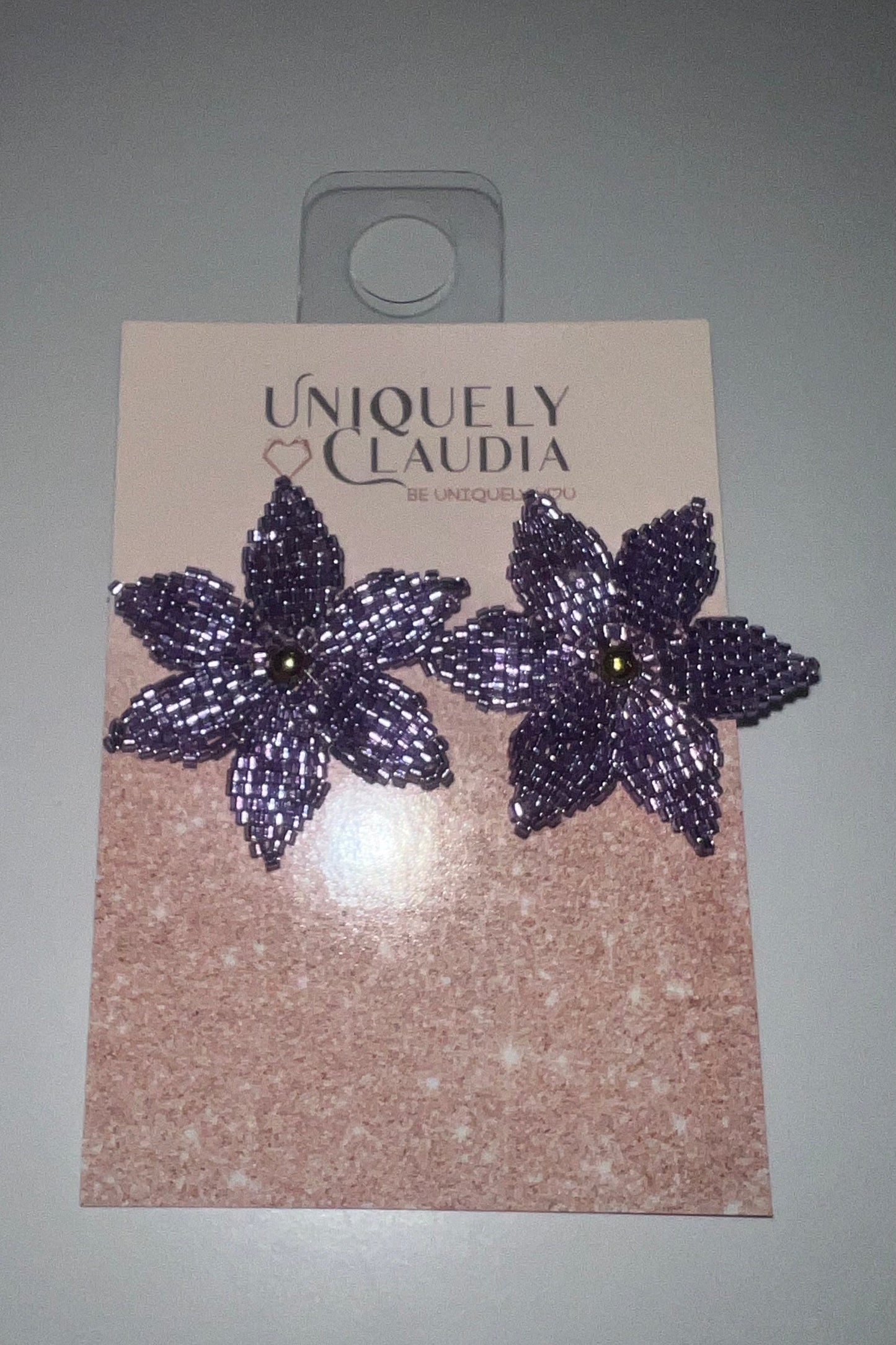 Orchid Miyuki Beads Stud Earrings | Uniquely Claudia Boutique 