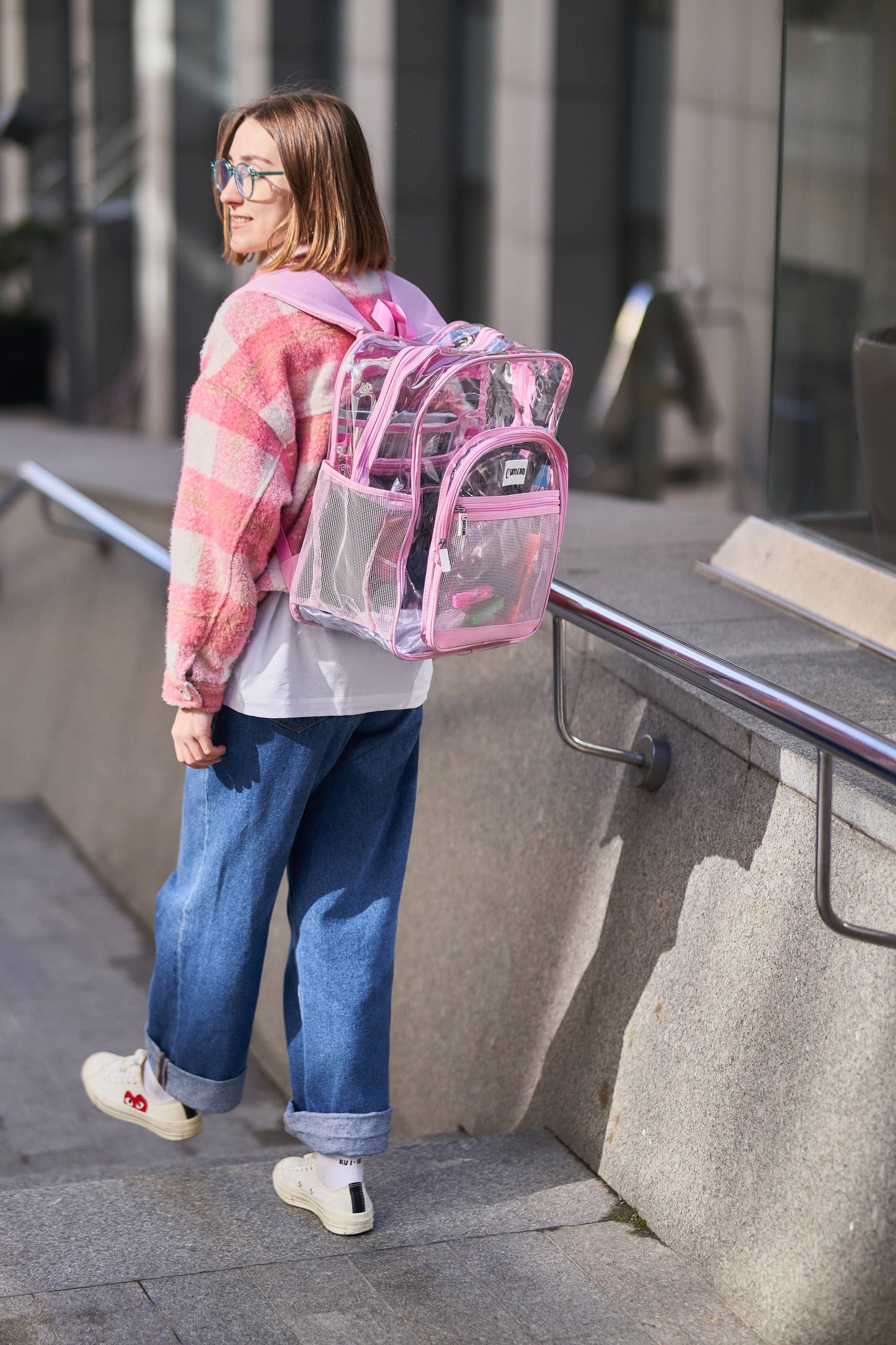 Pink Clear Backpack | Uniquely Claudia Boutique