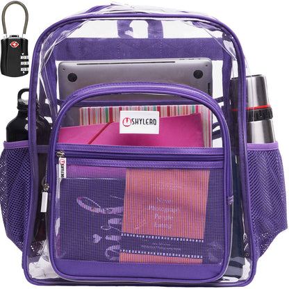 Purple Clear Backpack | Uniquely Claudia Boutique