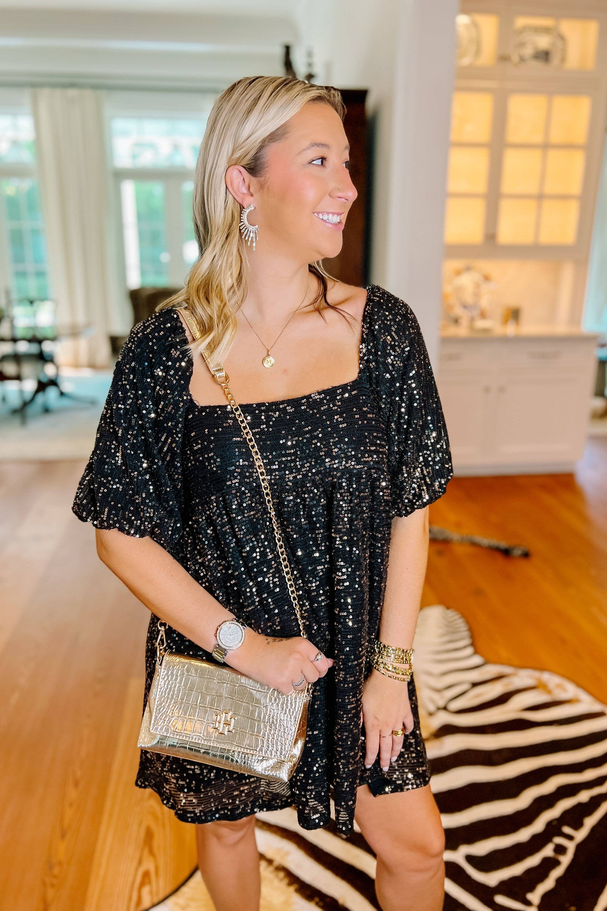 Shelby Gold Textured Crossbody | Uniquely Claudia Boutique 