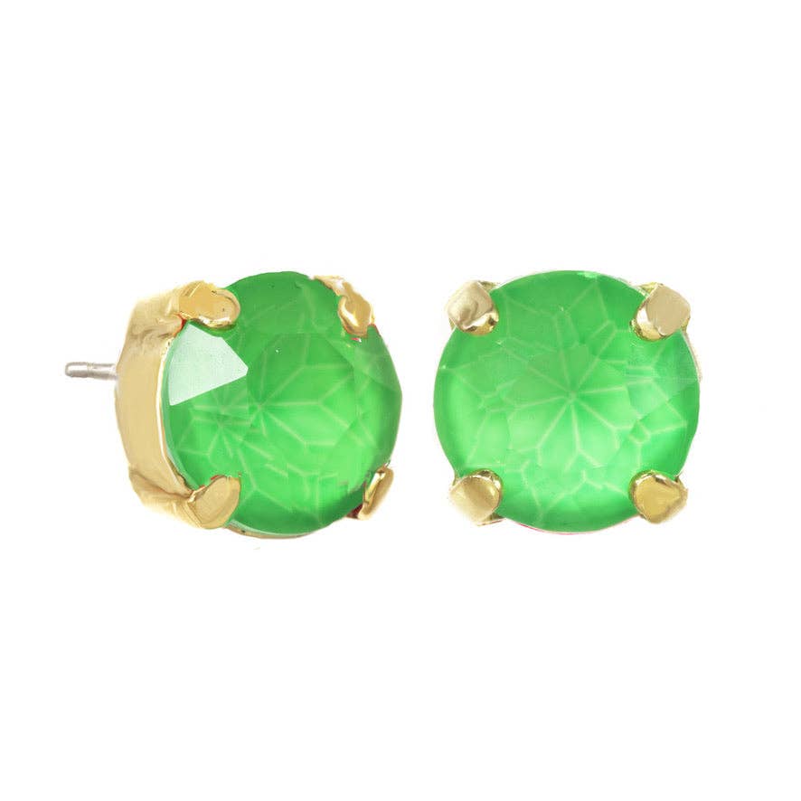 TOVA Oakland Electric Green Studs