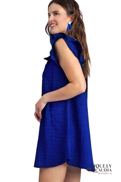 Trish Ruffle Sleeve Mini Dress