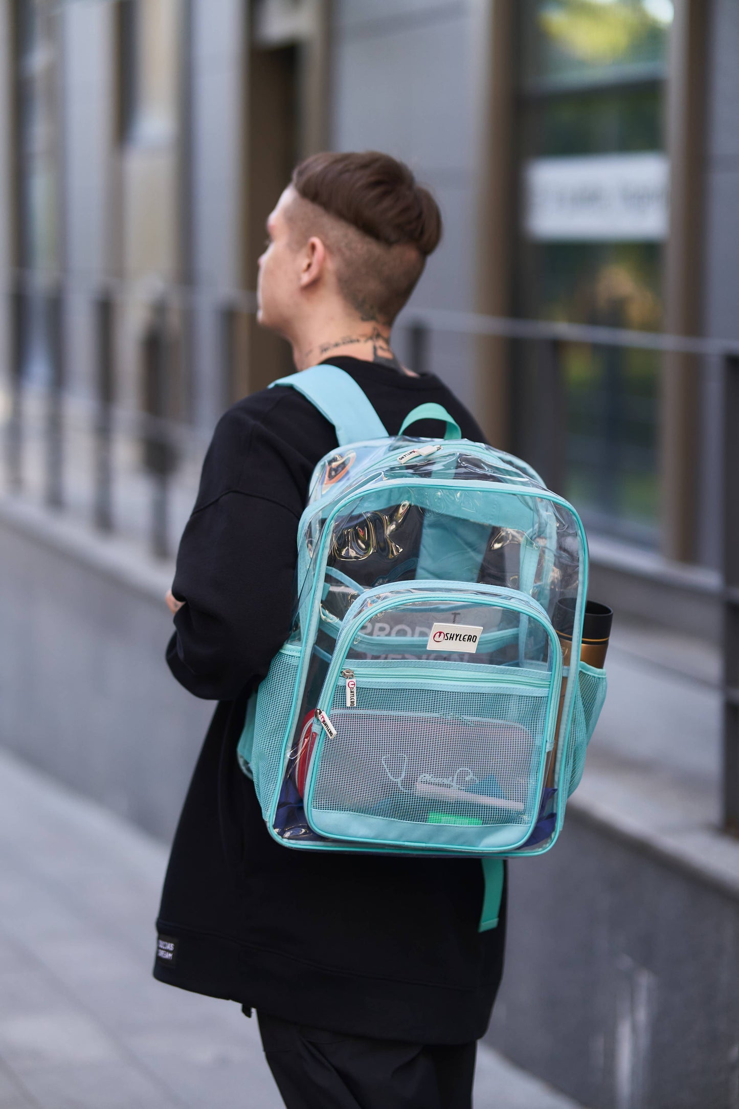 Turquoise Clear Backpack | Uniquely Claudia Boutique 