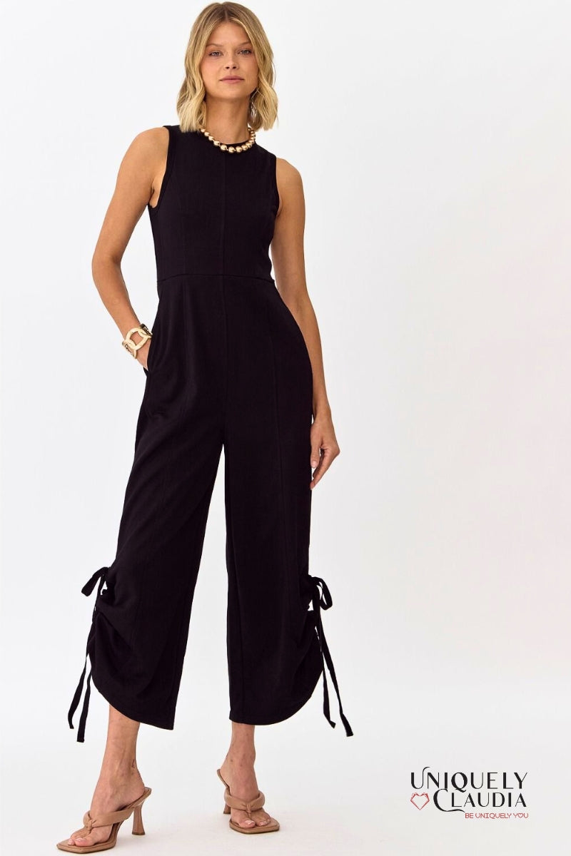 Yara Round Neck Sleeveless Jumpsuit | Uniquely Claudia Boutique