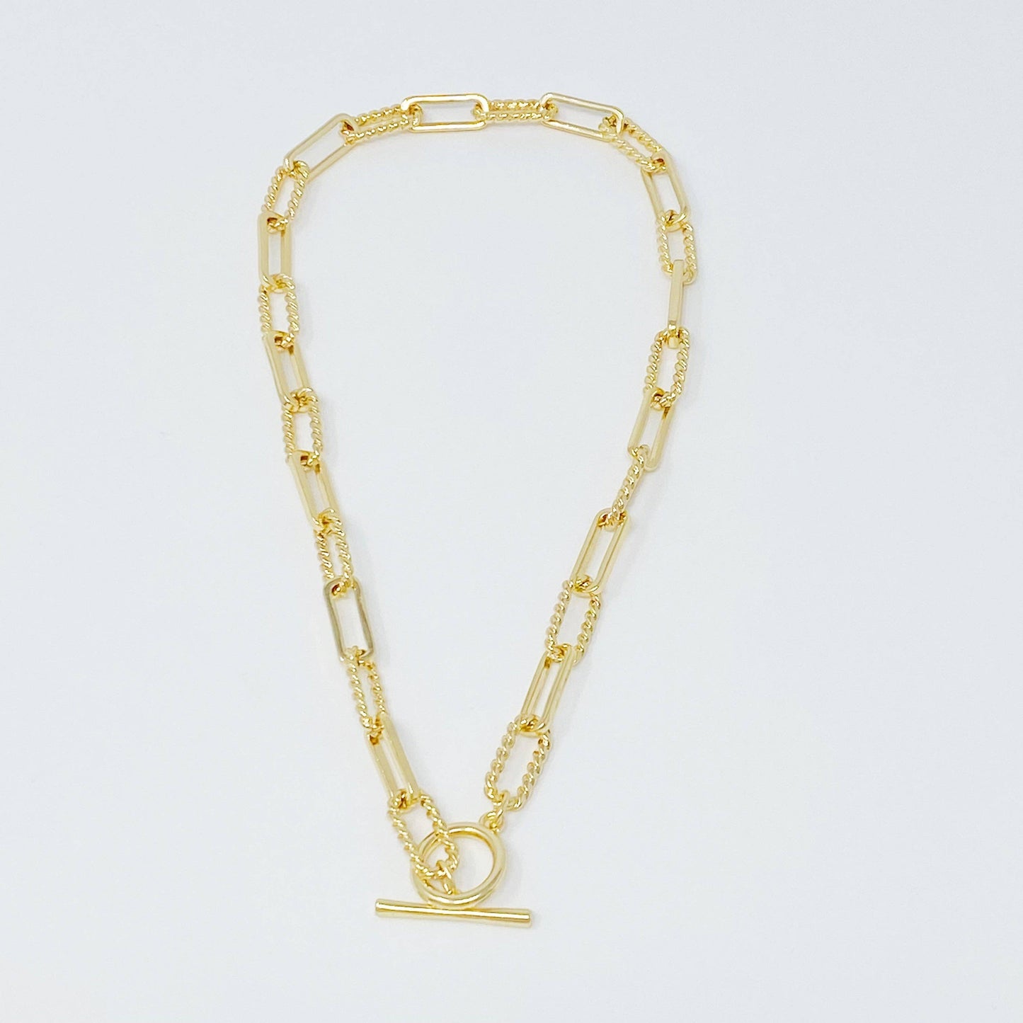 Toggle Chain Gold-Plated Link Necklace