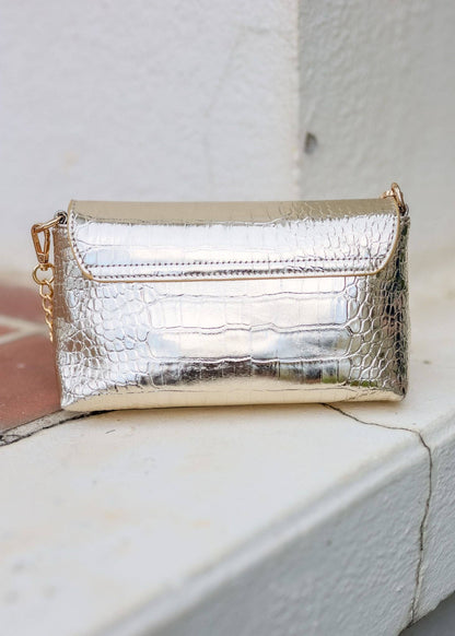 Shelby Gold Textured Crossbody