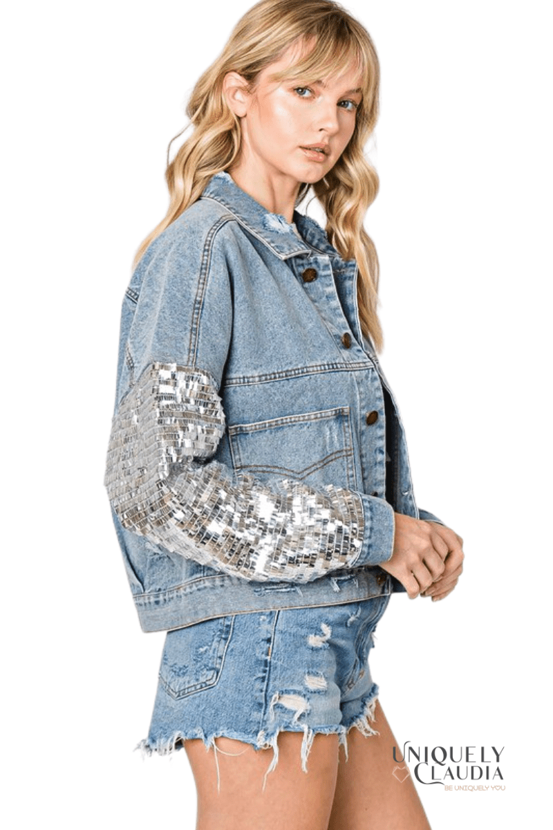 Women's Solid Color Distressed Denim Jacket at Rs 2878.35 | Surat| ID:  2852776132662